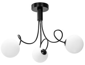 Toolight, stropná lampa sklenené gule 3xG9 APP1154-3CP, čierna, OSW-14012