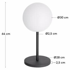 MUZZA NABÍJACIA STOLNÁ LAMPA MIMOZA 64 cm čierna