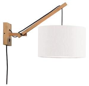MUZZA NÁSTENNÁ LAMPA ANDES BAMBUS S PRÍRODNÁ, BIELA