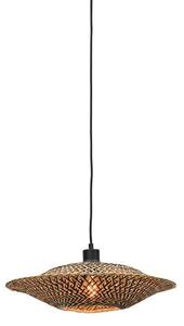 MUZZA ZÁVESNÁ LAMPA BALI S PRÍRODNÁ, ČIERNA