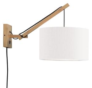 MUZZA NÁSTENNÁ LAMPA ANDES BAMBUS S PRÍRODNÁ, BIELA