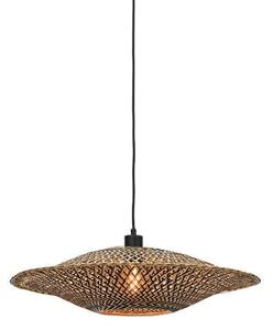 MUZZA ZÁVESNÁ LAMPA BALI M PRÍRODNÁ, ČIERNA