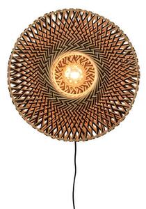 MUZZA NÁSTENNÁ LAMPA BALI S PRÍRODNÁ, ČIERNA
