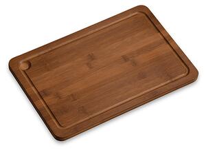 Doska na krájanie a servírovanie 38 x 25 x 1,6 cm, tmavý bambus KESPER 59391