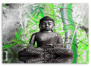 Obraz na plátne Budha a listy Rozmery: 60 x 40 cm