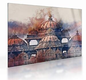 Sklenený obraz - Akshardham, Nové Dílií, India (70x50 cm)