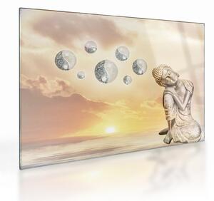 Sklenený obraz - Čas meditácie (70x50 cm)