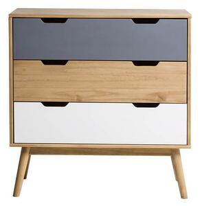 MUZZA Komoda cusco 82 x 80 sivobiela