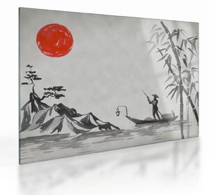 Sklenený obraz - Hora Fuji (70x50 cm)