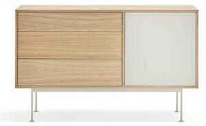 MUZZA Komoda okoy 128 x 81 cm krémová