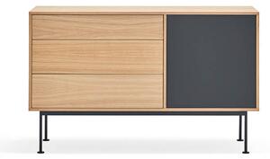 MUZZA Komoda okoy 128 x 81 cm antracit