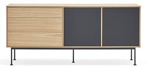MUZZA Komoda okoy 180 x 81 cm antracit
