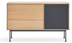 MUZZA Komoda okoy 128 x 81 cm antracit