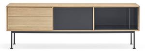 MUZZA TV stolík okoy 180 x 59 cm antracit