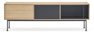 MUZZA TV stolík okoy 180 x 59 cm antracit