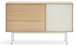 MUZZA Komoda okoy 128 x 81 cm krémová