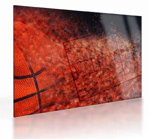 Sklenený obraz - Basketbalová lopta (70x50 cm)