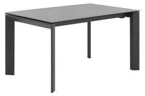MUZZA Rozkladací stôl sallie 140 (200) x 90 cm sivo-čierny
