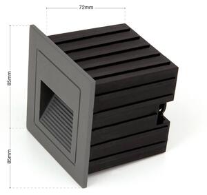 Nástenné svietidlo Loro LED, antracitová farba, šírka 8,5 cm, hliník