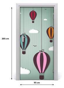 Samolepiace fototapety na dvere lietajúcu balóny 95x205 cm