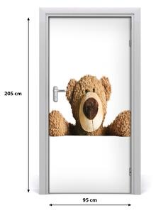 Samolepiace fototapety na dvere plyšový medvedík 95x205 cm