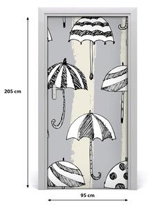 Samolepiace fototapety na dvere dáždniky 95x205 cm