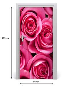 Samolepiace fototapety na dvere ružová ruža 95x205 cm