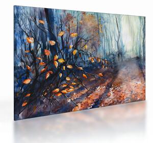 Sklenený obraz - Lúče jesenného slnka (70x50 cm)