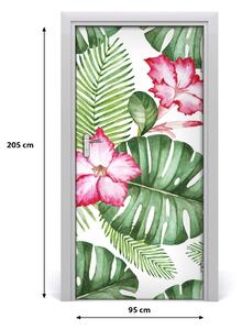 Samolepiace fototapety na dvere havajský vzor 95x205 cm