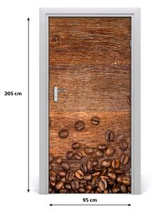 Samolepiace fototapety na dvere zrnká kávy 95x205 cm