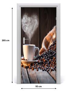Samolepiace fototapety na dvere šálka kávy 95x205 cm
