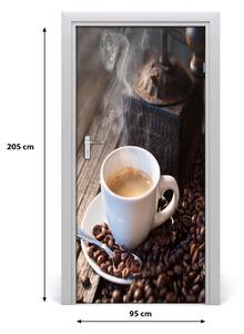Samolepiace fototapety na dvere šálka kávy 95x205 cm