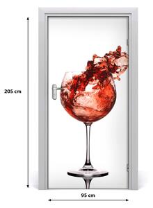 Samolepiace fototapety na dvere poháre vína 95x205 cm
