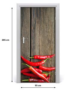 Fototapeta na dvere samolepiace chilli 95x205 cm