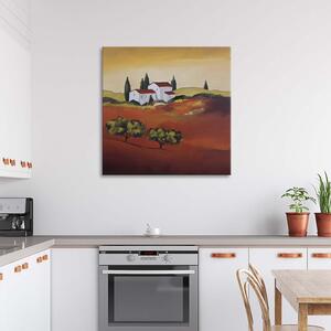 Obraz na plátne Pohľad na domy na vidieku Rozmery: 30 x 30 cm