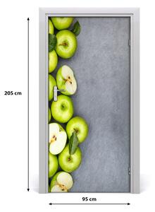 Fototapeta na dvere samolepiace zelená jablká 95x205 cm