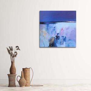 Obraz na plátne Akvarel modrá krajina Rozmery: 30 x 30 cm