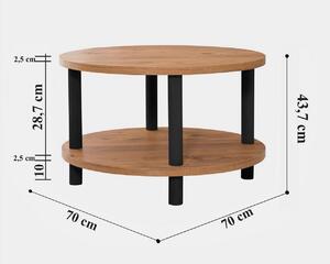 Dizajnový konferenčný stolík Passion 70 cm borovica