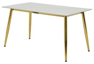 Jedálenský stôl XENIA T mramor/zlatá