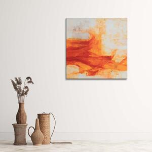 Obraz na plátne Oranžový akvarelový vzor Rozmery: 30 x 30 cm
