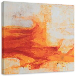 Obraz na plátne Oranžový akvarelový vzor Rozmery: 30 x 30 cm