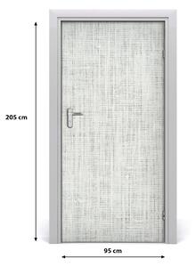 Samolepiace fototapety na dvere Ľanové biele plátno 95x205 cm