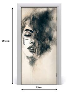 Samolepiace fototapety na dvere abstrakcie žena 95x205 cm