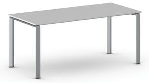 Rokovací stôl PRIMO INFINITY so sivostriebornou podnožou 1800 x 900 x 750 mm, sivá