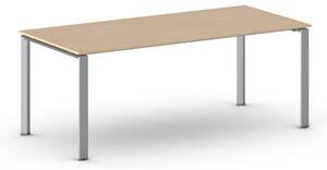 Rokovací stôl PRIMO INFINITY so sivostriebornou podnožou 2000 x 900 x 750 mm, buk