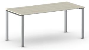 Rokovací stôl PRIMO INFINITY so sivostriebornou podnožou 2000 x 900 x 750 mm, dub prírodný