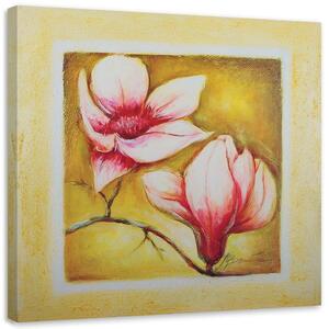 Obraz na plátne Dva čerešňové kvety Rozmery: 30 x 30 cm