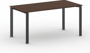 Rokovací stôl PRIMO INFINITY s čiernou podnožou 1600 x 800 x 750 mm, orech