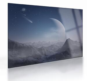 Sklenený obraz - Nebo nad skalami (70x50 cm)
