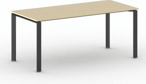 Rokovací stôl INFINITY s čiernou podnožou 1800 x 900 x 750 mm, breza
